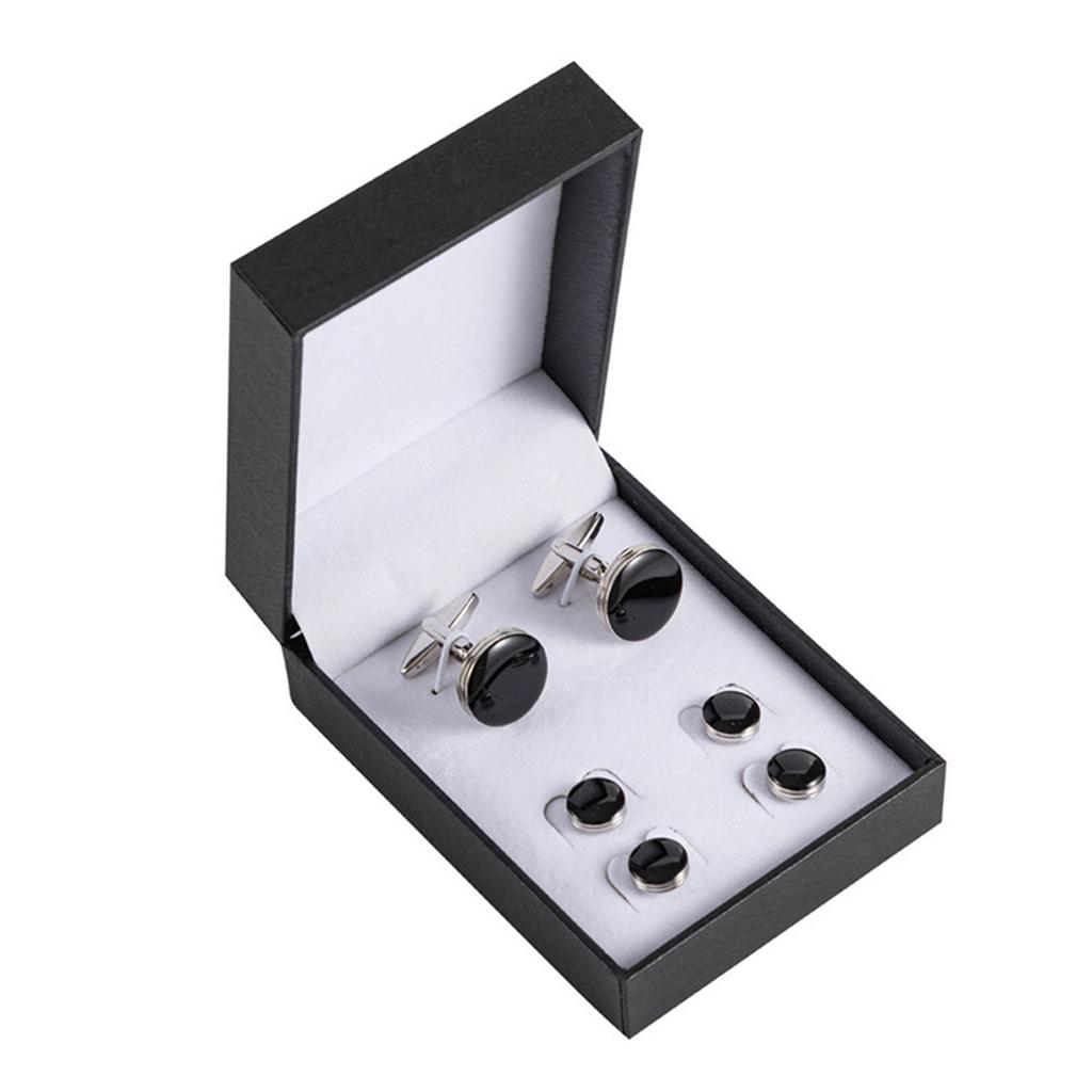 Elegant Cufflink Storage Box With Soft Faux Leather And Compartments For Travel and Gifts Men's Accessories