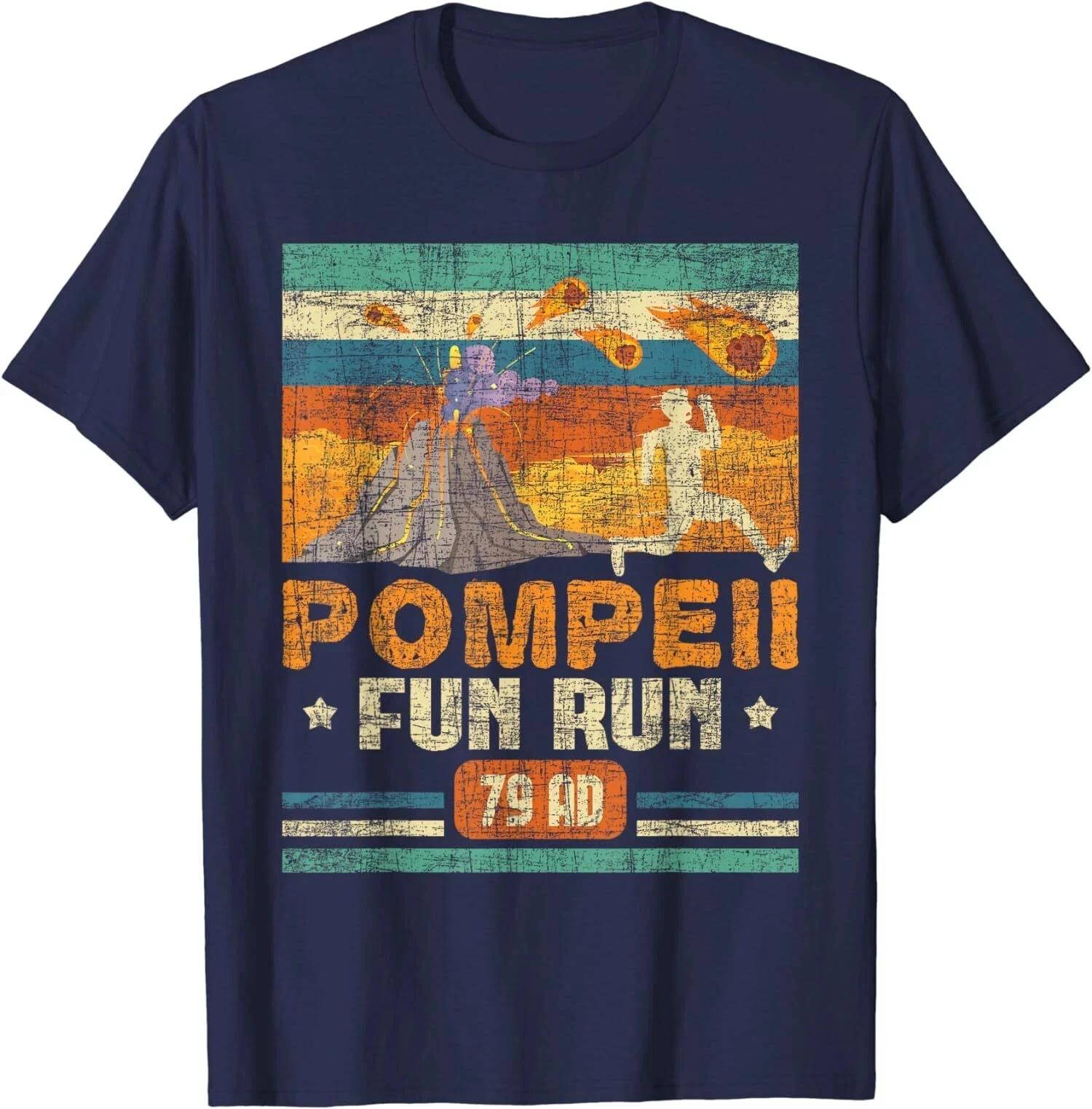 Pompeii Fun Run Geography Volcanologist Volcanology T-Shirt XL