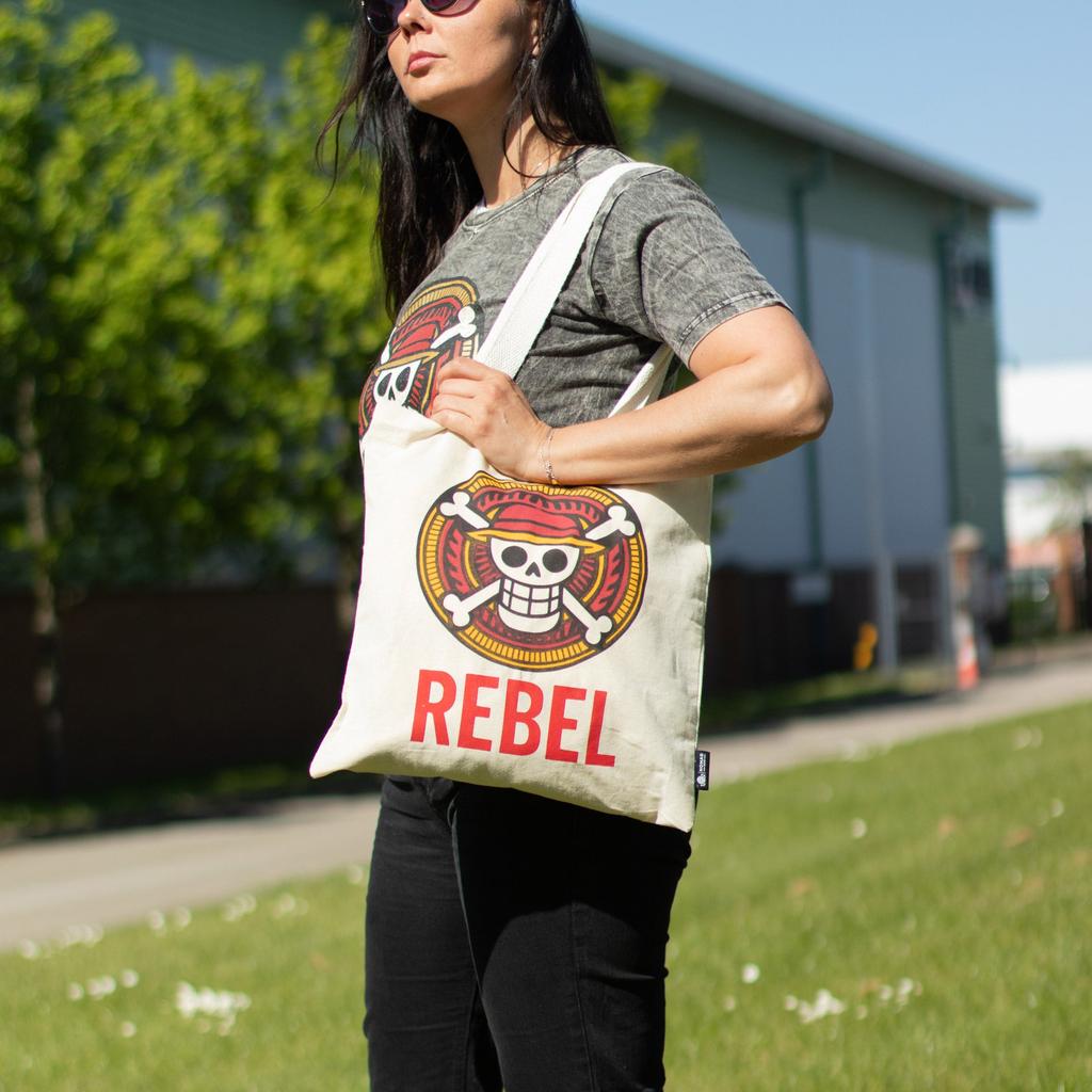 6x Nomad Sari Iconic Basic Tote Bag - REBEL - Natural 4oz