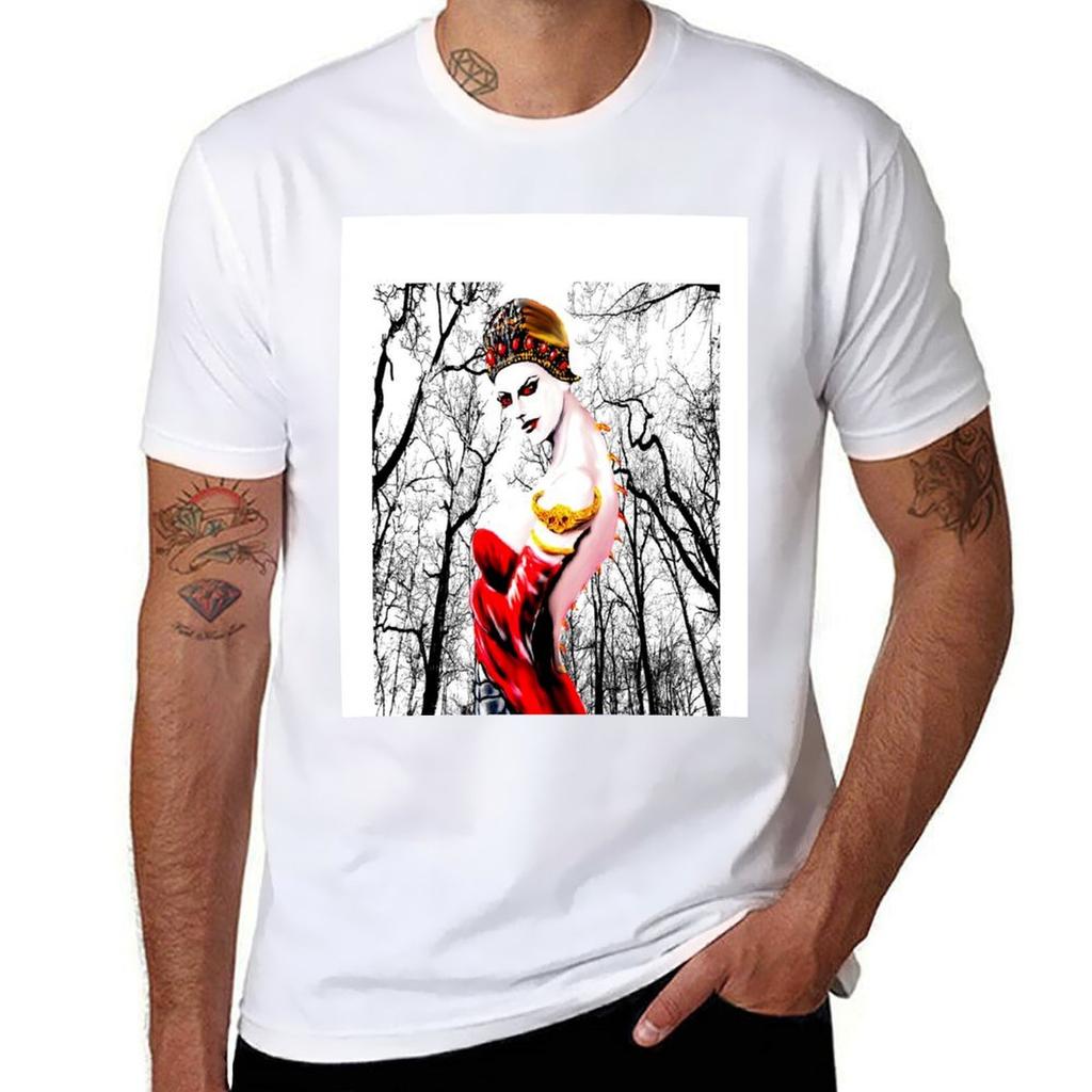 Snake Princess Tattoo Tee Design Tshirt Basic Comfort Fit Tshirt For Unisex