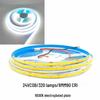 COB Self-Adhesive LED Light Strip: Flexible 5V/12V/24V, Low Voltage, Three-Color for Home, Ceiling, Cabinet, and Mall Decor