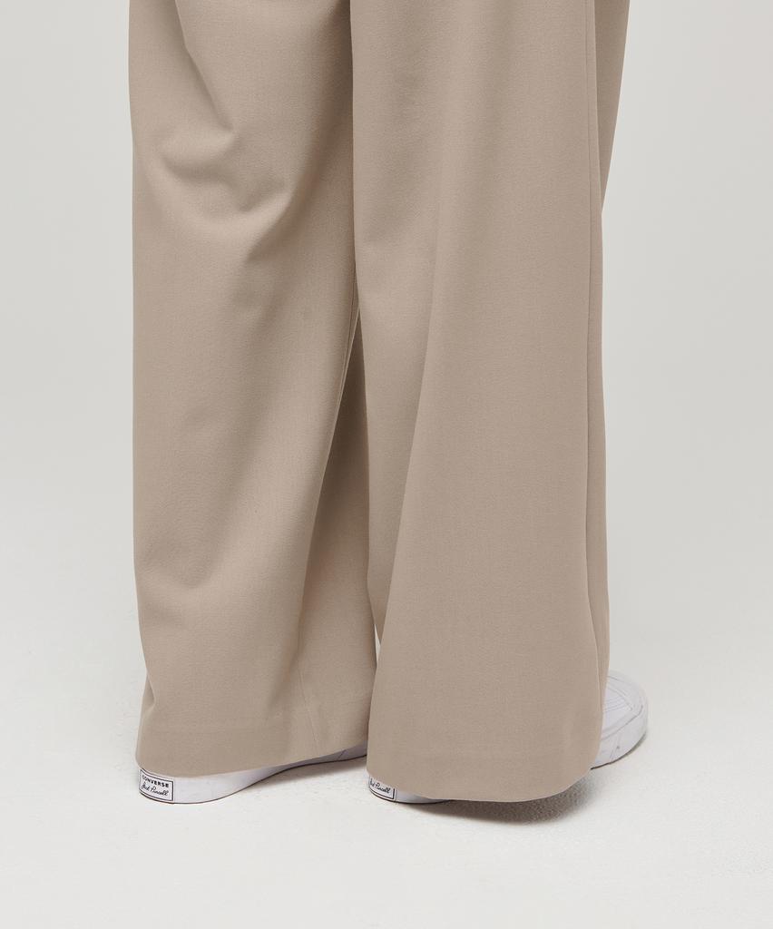 MUSINSA STANDARD WOMAN Women'S Real Wide Belted Slacks [Beige]