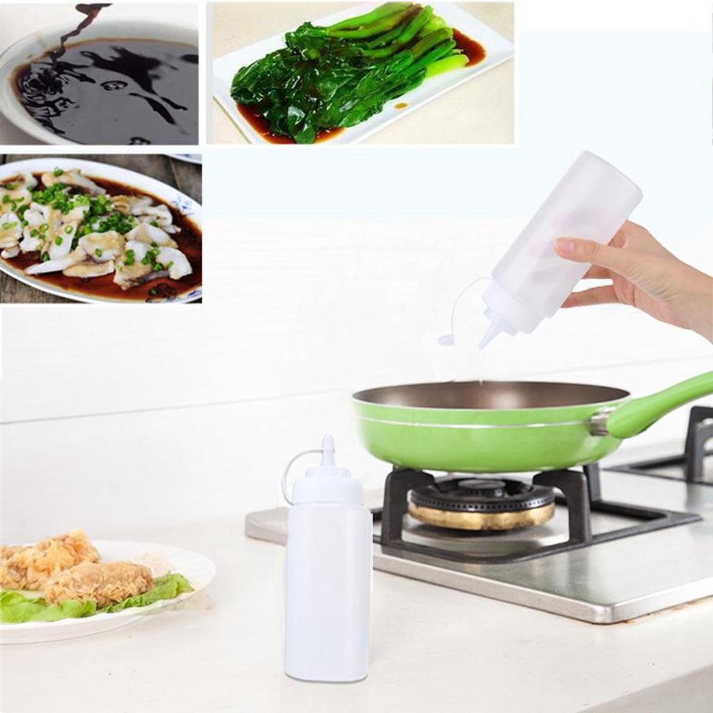 6er-Pack Mehrzweck-Gewürzflaschen zum Dressing und mehr – wiederverwendbare Kunststoffbehälter mit Deckel, spülmaschinenfest, 240 ml