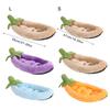 Leaf Pattern Pets Bed Semi Enclosed For Cats And Small Dogs Comfortable and Soft   Mat Sleep Pad
