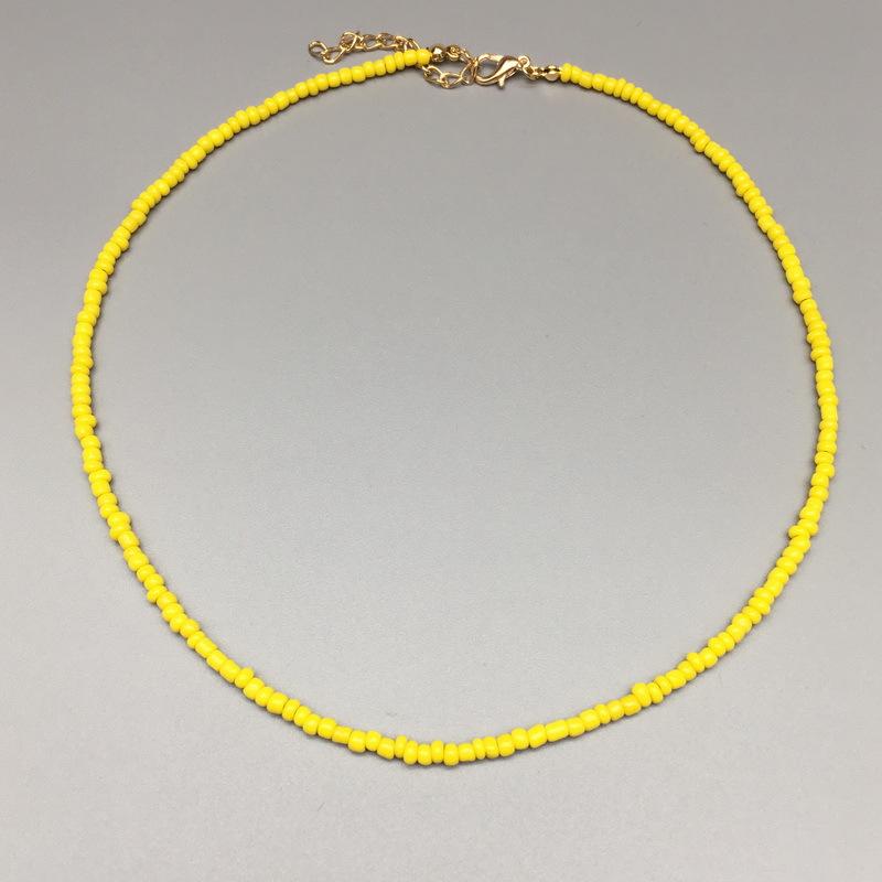 Bohemia Summer Classic Multicolor Rice Bead Chain Pendant Necklace for Women Fashion Charn Beach Collar Jewelry Gift Wholesale