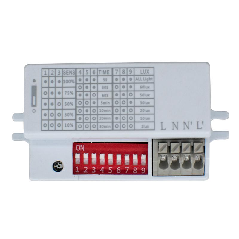 220V-240V 5.8GHz Microwave for Radar Body Motion Detector For LED Light For ceiling walls, hotel hallways, sensor lights