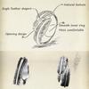 Jewelry Chic Trendy Open Rings Feather Ring Finger Thumb Band Adjustable