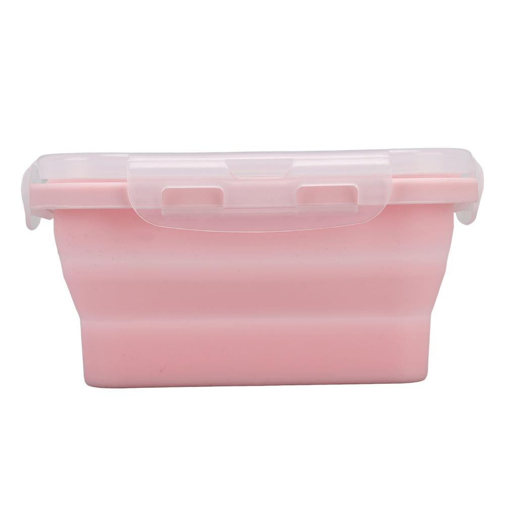 2PCS Collapsible Design Lunch Storage Container Silicone Airtight Kitchen Organizer For Picnics