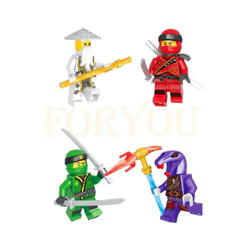 Ninja Kampf Bausteine Ninja Actionfigur Set 24er-Pack Phantom Serie Konstruktionsspielzeug für Kinder