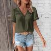Fashion Vintage Puff Sleeve V-neck Shirt Women 2026 Summer White Blouse Woman Casual Short Sleeve Ladies Tops Blusas Mujer 27122