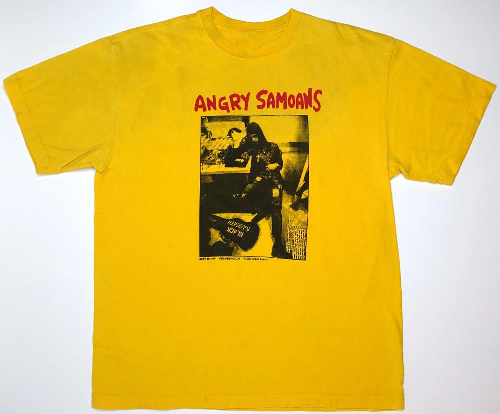 Vtg Angry Samoans Band Tour Concert Heavy Cotton Yellow All Size Shirt DO617 Unisex T-Shirt XL