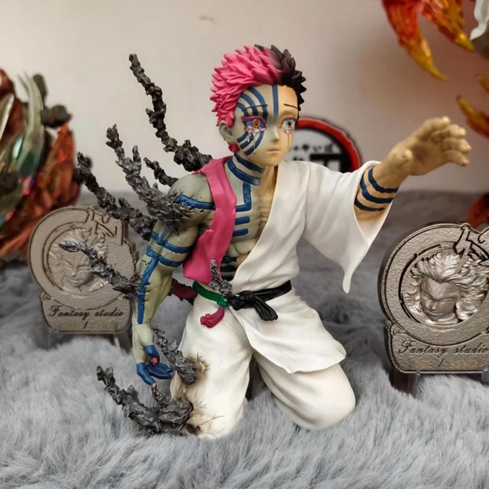 In Stock 15cm Demon Slayer Akaza Hakuji Anime Figure Model Doll Action Figurine Pvc Decoration Peripheral Desktop Decoration Plaything