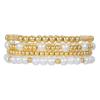 European and American jewelry niche design cross bracelet set sweet cool beaded stacked shell pearl bracelet