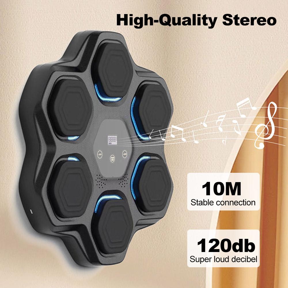 Music Boxing Machine with Gloves, Smart Musical Boxing Machine Wall Mounted Punching Trainer with 9