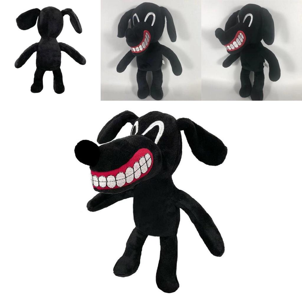 Soft And Cuddly Cartoon Siren Head Horror Black Dog Plush Doll Perfect Xmas Gift