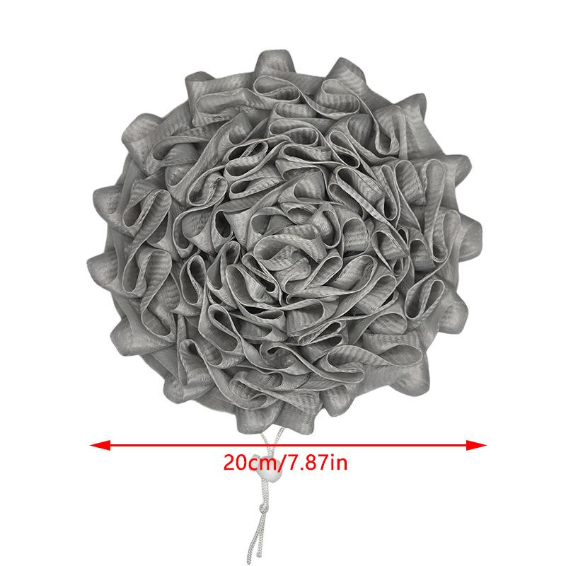 2-In-1 Bath Ball Towel Loofah With Drawstring Closure For Soap Soft Exfoliating Mesh Shower Sponge Skin Care Bathing Tool