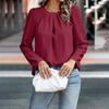 Women's Pullover Shirt Loose Casual Versatile Round Neck Long Sleeved Top Long Sleeved Top