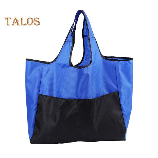 Складная сумка для покупок многоразовая дорожная сумка для продуктов усиленные швы прочные ручки вместительная сумка через плечо синий 709₽