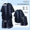 MiiOW Men's Summer Breathable Sports T-shirt & Shorts Set