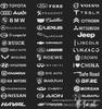 Creative Metal Car Logo Decoration Sticker for Wiper, Console, Windows, Doors, Wheel Hub – Customizable and Unique Design.