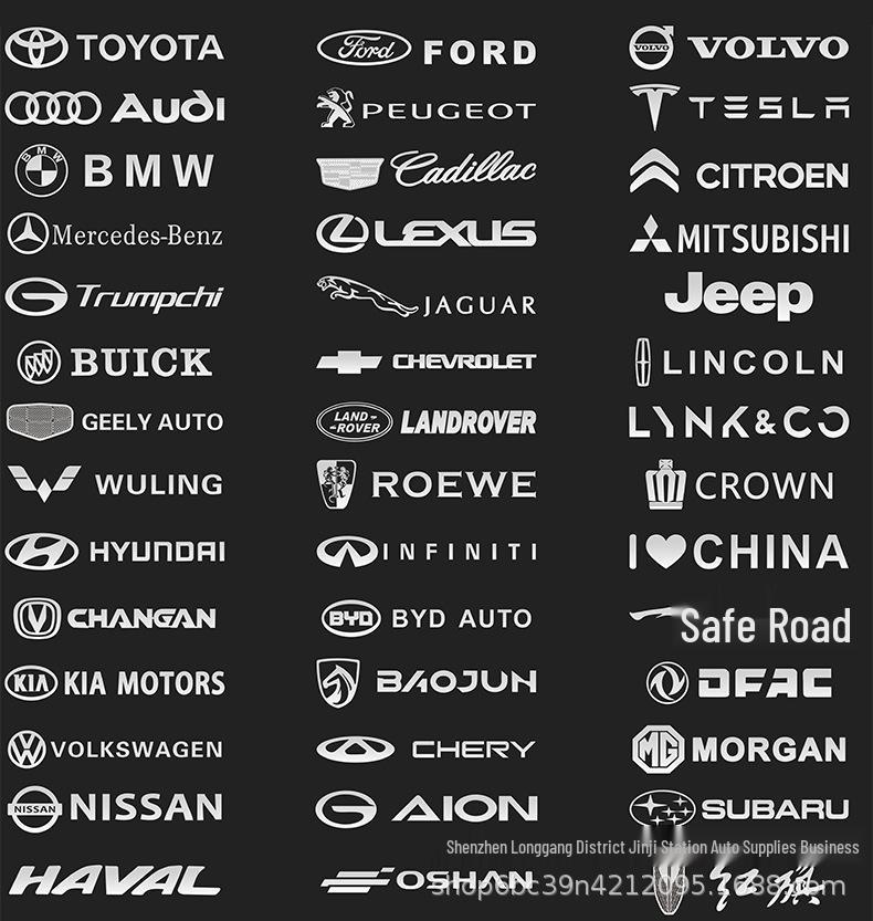 Creative Metal Car Logo Decoration Sticker for Wiper, Console, Windows, Doors, Wheel Hub – Customizable and Unique Design.