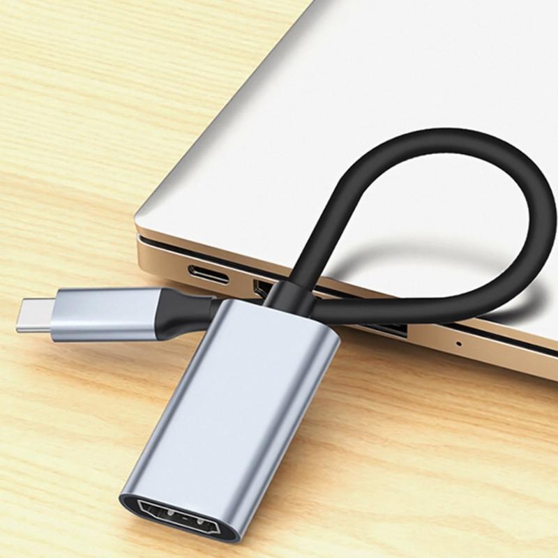 Aluminum USB C To HDTV Adapter Type C To HDTV Adapter 4K@30Hz Video Sound Sync Screen Converters Heat Dissipation