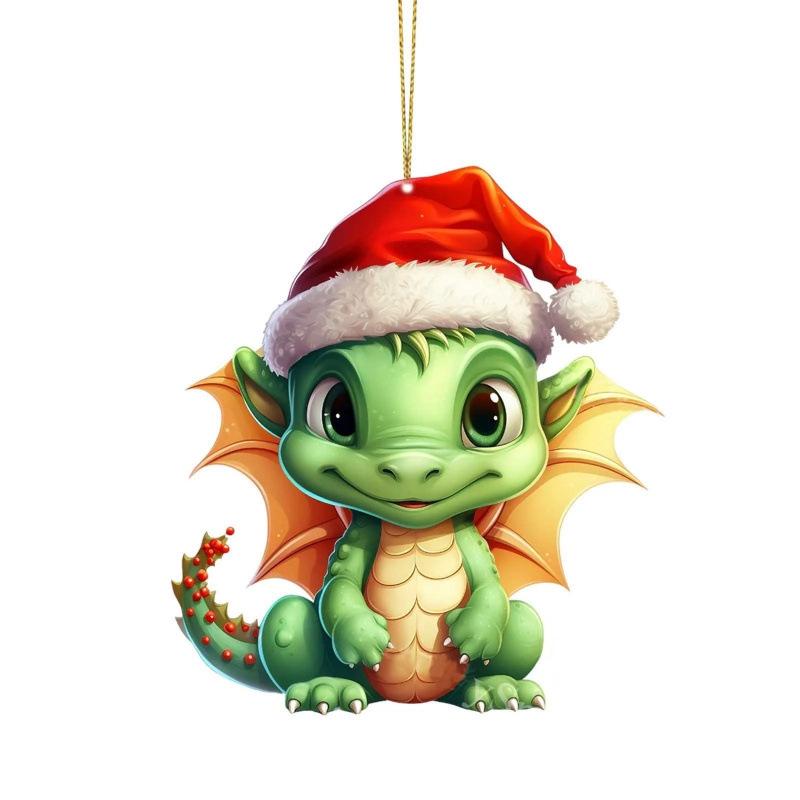 Cartoon Flying Dragon Christmas Tree Ornament - Holiday Home Decoration