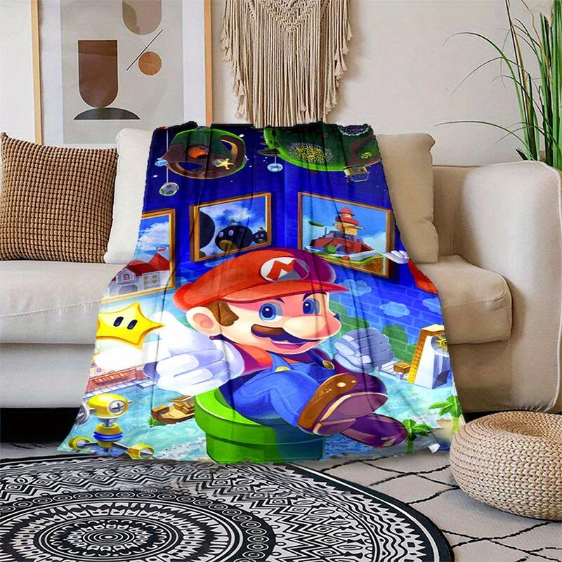 1pcSuper Mario Bros. Adventure Blanket - Soft and Comfortable for All Seasons, Perfect Gift IdeaB06052m