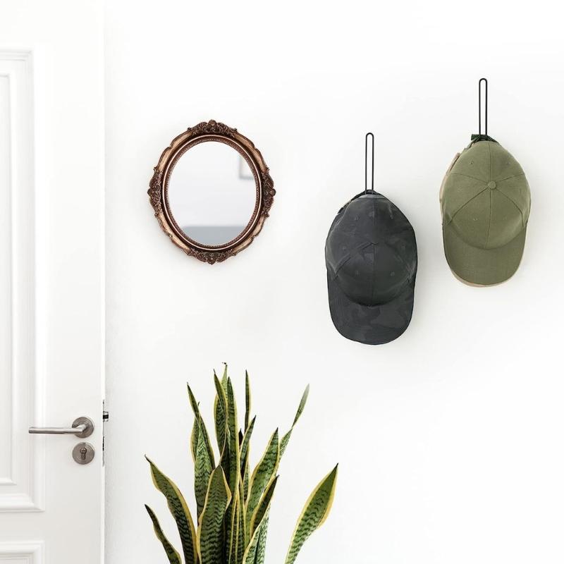 3pcs Wall Mounted Hat Storage Rack Carbon Steel Display Stand for Baseball Caps Convenient Hat Holder Caps Organizer