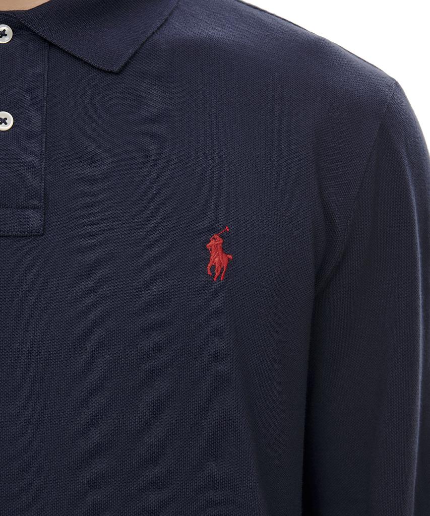 POLO RALPH LAUREN Custom Slim Fit Long Sleeve Mesh Polo - Blue