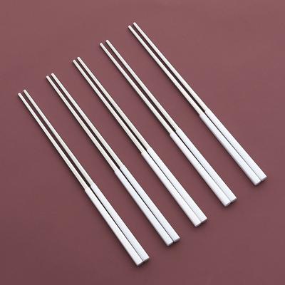 Color Table Chopsticks 5-Piece Set Stainless Steel Housewarming Gift White