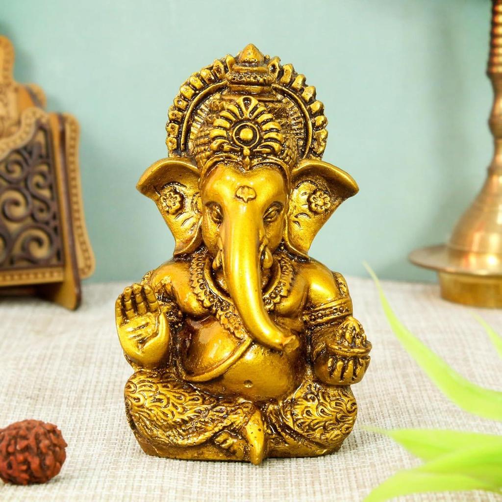 Lord Ganesh Idol for Car Dashboard Home Decor Living Room Pooja Room Office Desk Table Wall Statue Showpiece Decoration Items Gifting