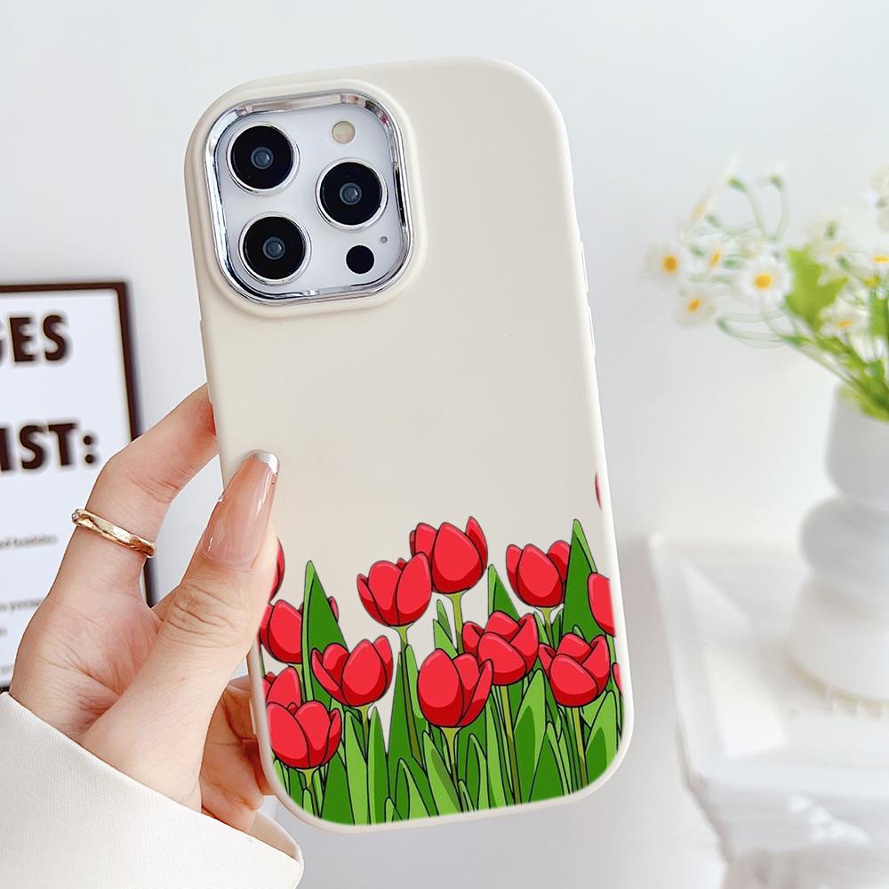 LZ16 flower Soft Phone Case for Samsung S24 Ultra S23 Plus S21 FE A16 A54 A34 A05s A06 Infinix Hot 40 30i Lens Protection Shockproof Cover
