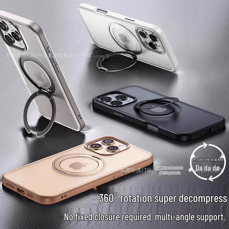 Fits Apple iPhone 17 Pro Max: 360° Rotation Magnetic Decompression Case