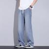 Loose Straight Jeans Men's Comfortable and Smooth Summer Thin Anti-wrinkle Tencel Lyocell Cool Trousers Men