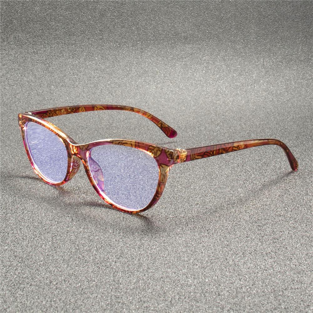 5PCS New Cat Eye Reading Glasses Summer Decoration Anti-blue Light Glasses Fashion Package Flower Glasses