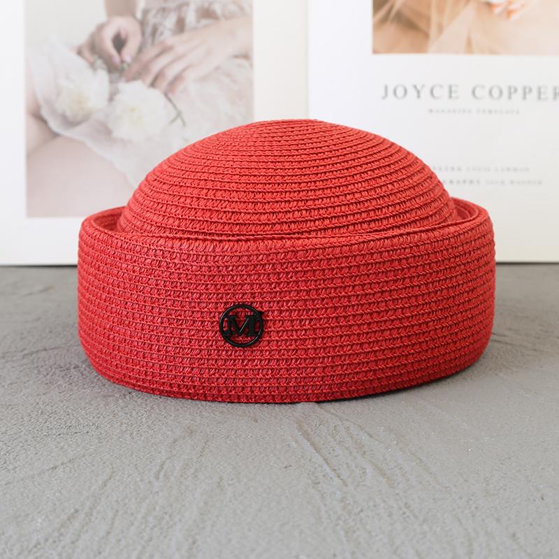 Cappello a cloche di paglia Berretto estivo Cappelli da sole Fedora retrò giapponese per il giardinaggio Moda hostess Cappelleria Fascinator Cappello da pittore di design