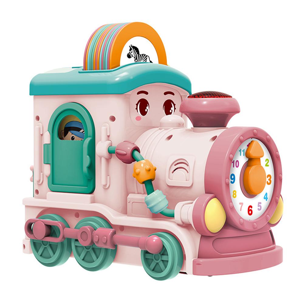 

24-in-1 Multifunction Musical Train Toys With Talking Flash Cards Fine Motor Skills Early Educational Learning Toys Gifts For Kids розовый