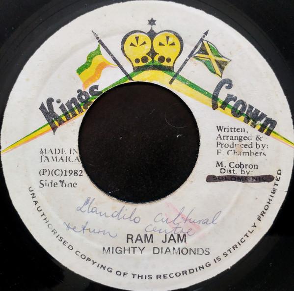 

7-дюймовая пластинка MIGHTY DIAMONDS Ram Jam NONE Kings Crown 1982 Ямайка Регги Ска Даб Б/у