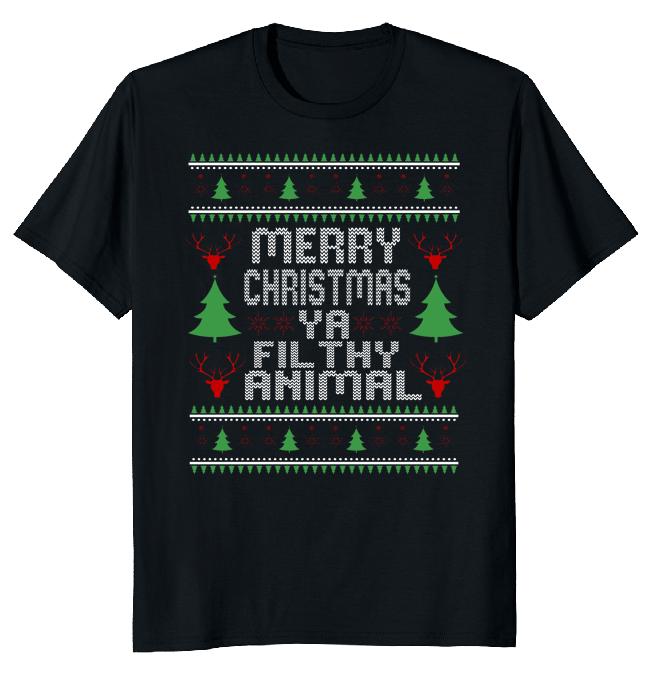 

Футболка унисекс «Merry Christmas Filthy Animal»