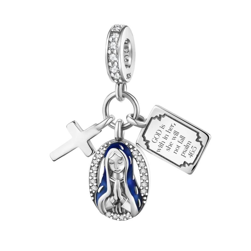 Copper Bible Devil'S Eye The Cross Charms Beads Fit Diy Bracelet Necklace Making Gift Of High Quality Fine Jewelry