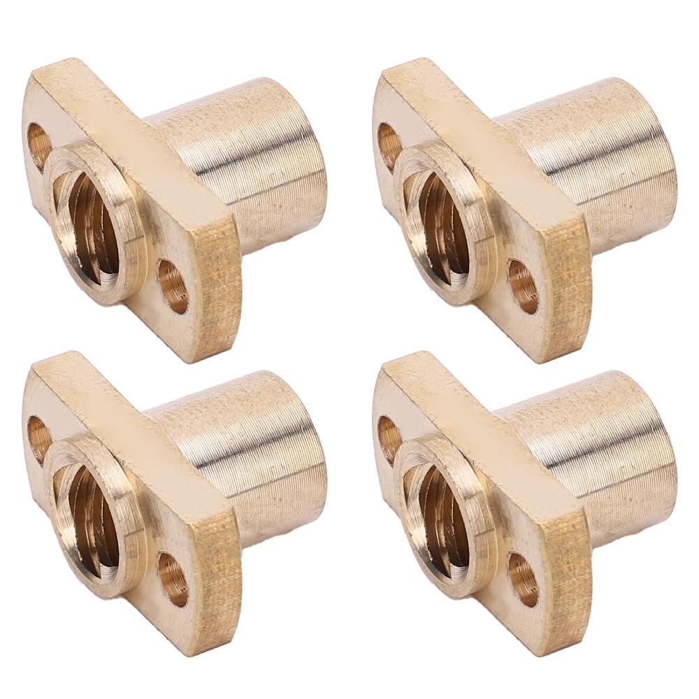 4pcs Upgrade Lead Screw Nut Brass Tone Flange Nut Pack Hardware Fastener Ender 10