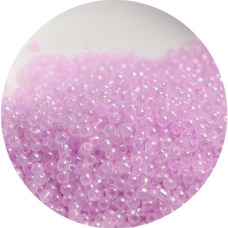 2mm Irisierende Glas-Samenperlen: Cremige Wolke für DIY Schmuck & Armbänder
