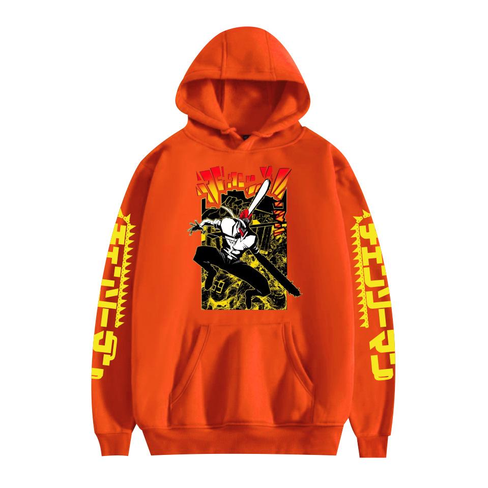 Fashion for Fans of Chainsaw Man Cartoon Printed Hoodies Sweatshirt Outdoor Sport Cosplay Pullovers