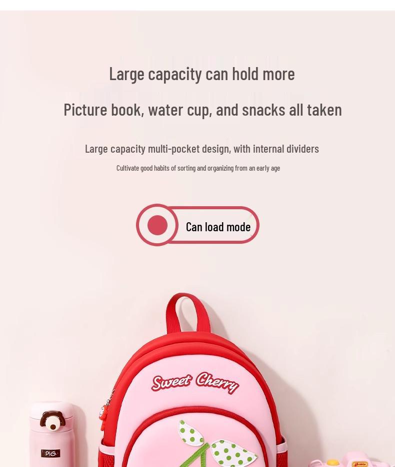 1-3 Year Old Kids' Anti-Lost Cartoon Backpack - Lightweight & Cute for Girls' Outings