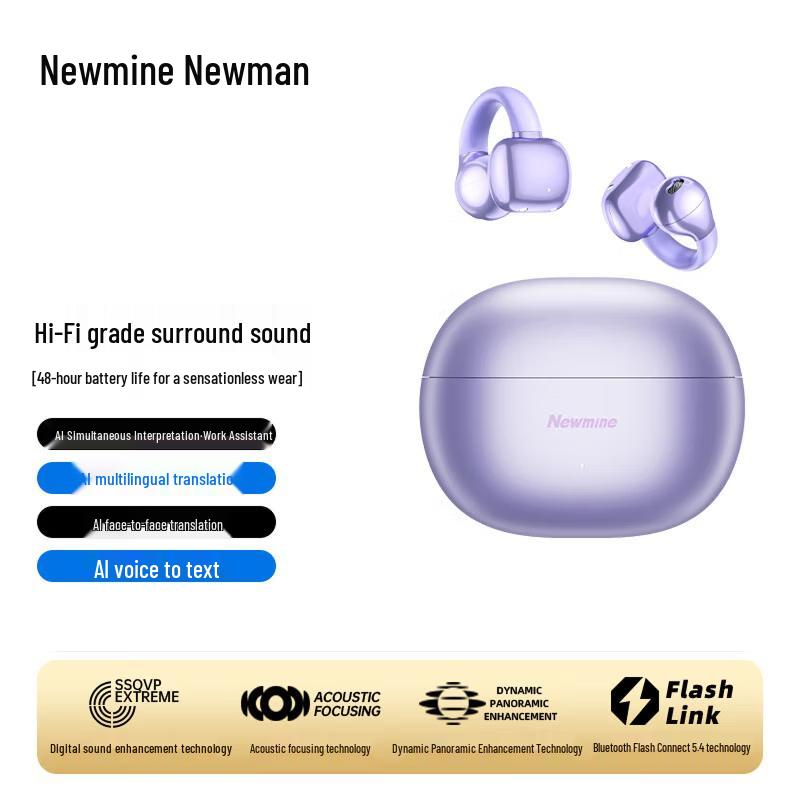 

Newsmy S7 Ear Clip AI Smart Wireless Bluetooth Sports Headset