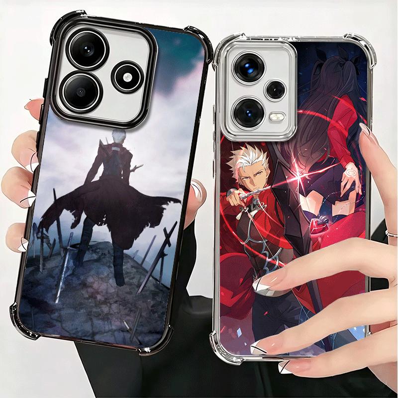 Fate Zero Stay Night Archer Plating Phone Case For Xiaomi Redmi Note 14 15 Pro Plus 13 12 11 11S 11T 10 9S 9 5G Anti-Fall Airaba
