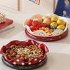 Large Capacity 360° Rotating Fruit Plate Round Kitchen Seasoning Rack Nut Tray  Refreshments