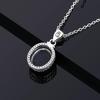 Classic Blue Sandstone Vintage Necklace S Silver Oval Pendant Necklace for Women Fine  Gifts Wholesale