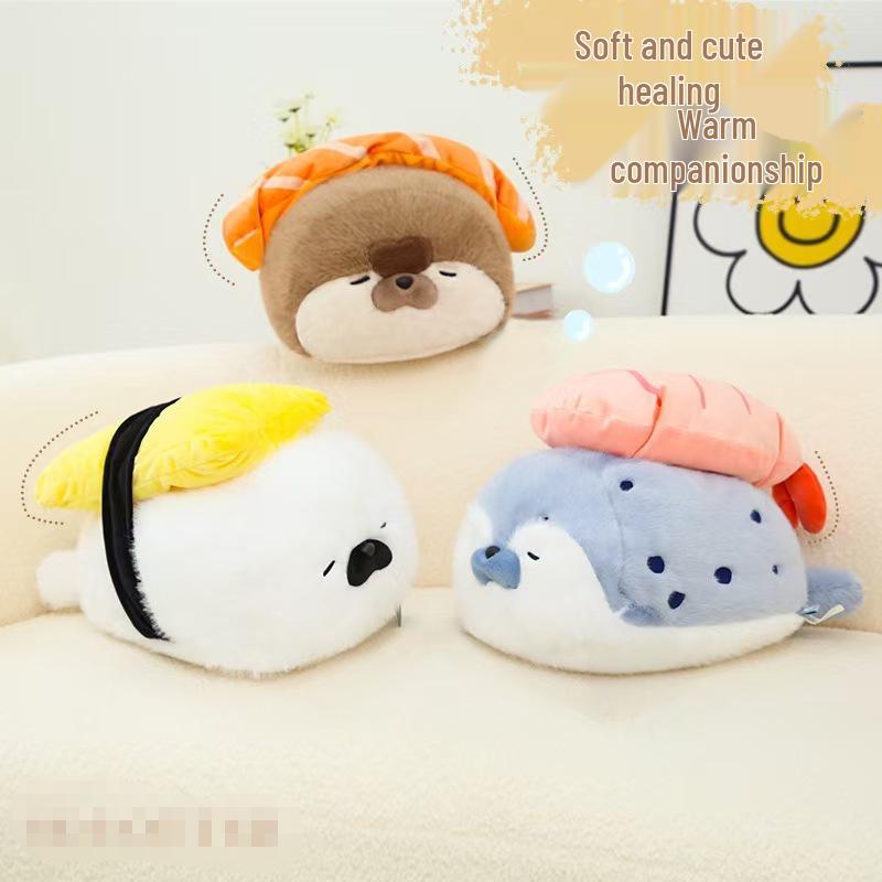Creative Sushi Otter Plush Pillow - Seal Nap Companion for Kids